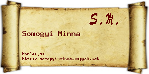 Somogyi Minna névjegykártya